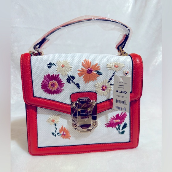 ALDO Adryniel Woven Floral Top Handle Bag - Picture 6 of 8
